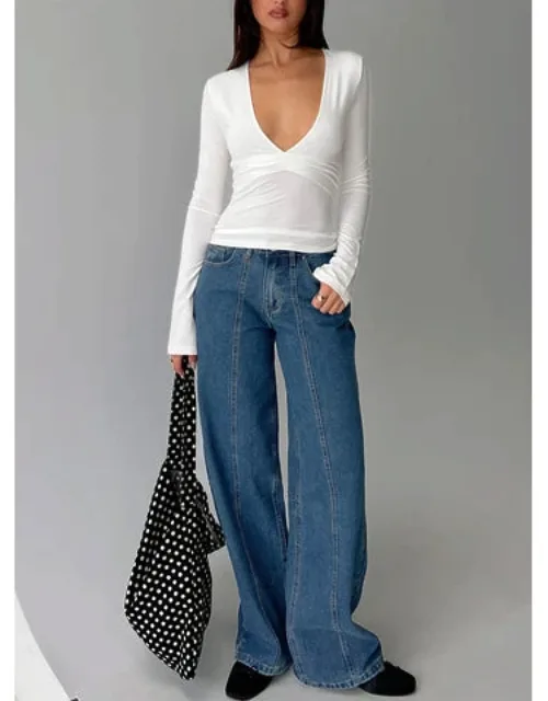 Low Rise Straight Leg Jeans