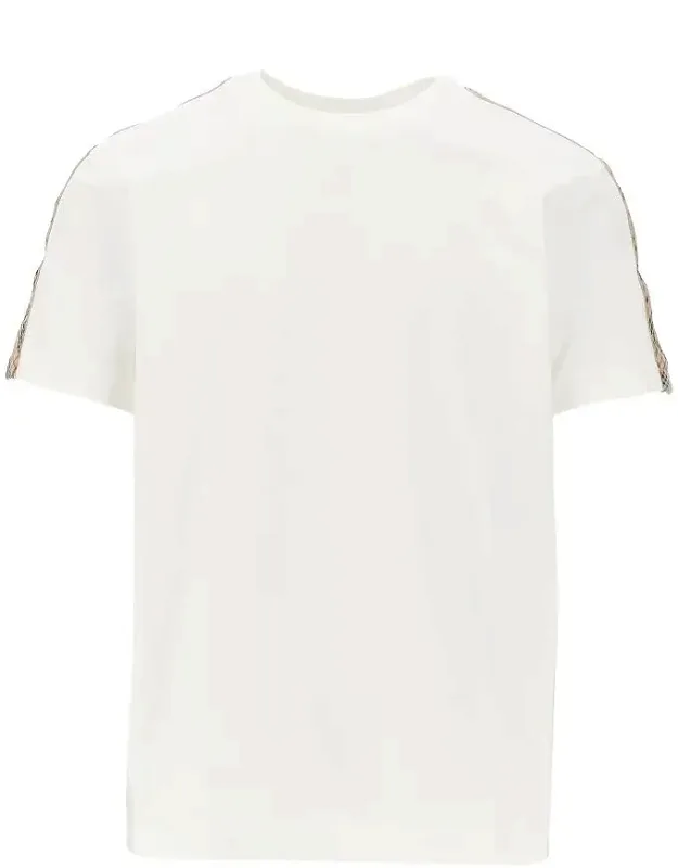 T-shirt With Check Trimmings