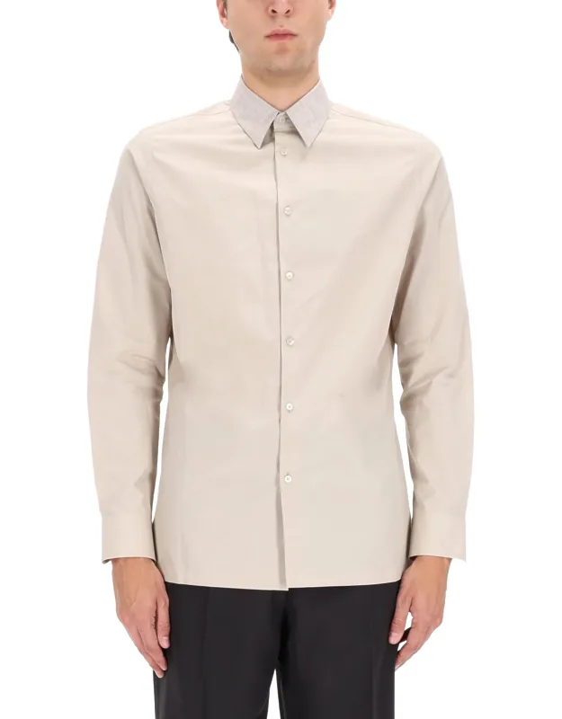 Fendi Cotton Shirt Regular Fit Made In Italia