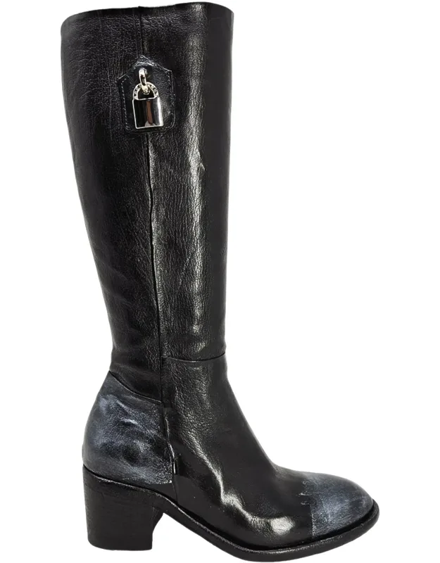 Tall Hand Rubbed Lock Boots