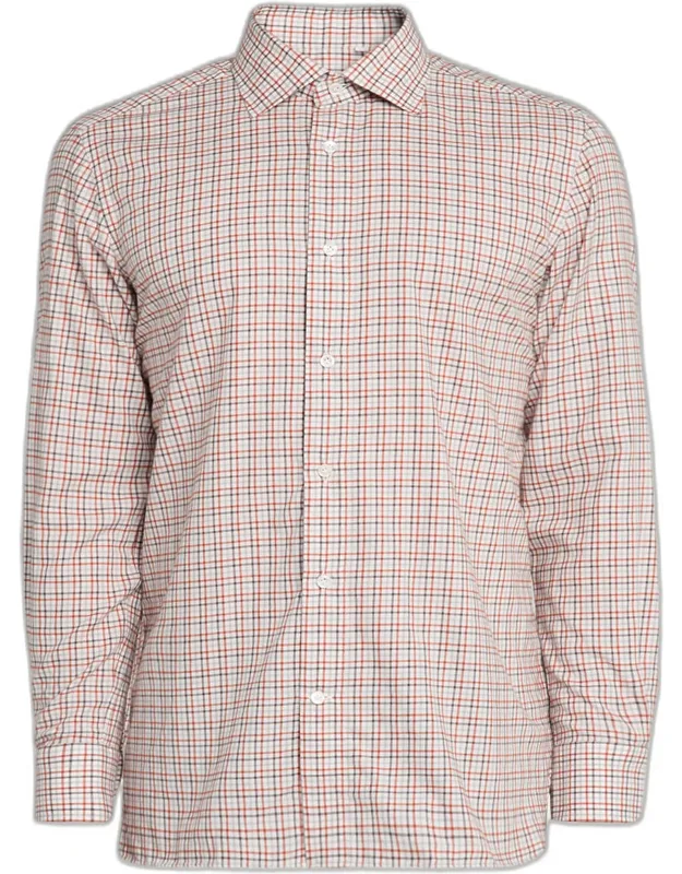 Cotton Plaid Classic-fit Sport Shirt