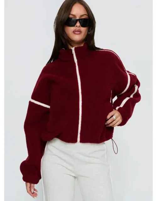 Polar Fleece Contrast Zip Through Jacket