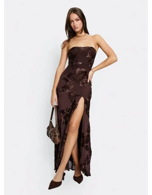 Maribeth Strapless Floral Maxi Dress