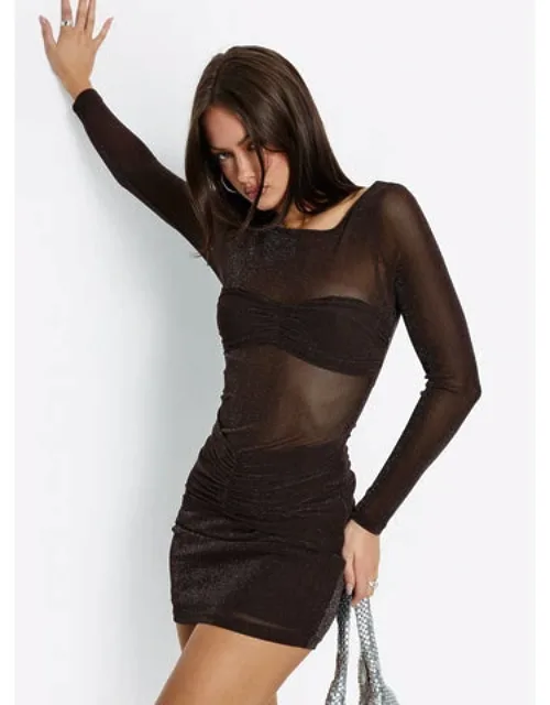 Joceline Long Sleeve Sheer Mini Dress