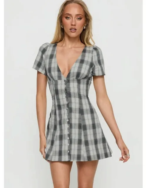 Twist Of Fate V Neck Mini Dress