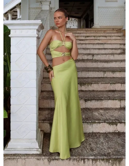 Halter Cut Out Maxi Dress