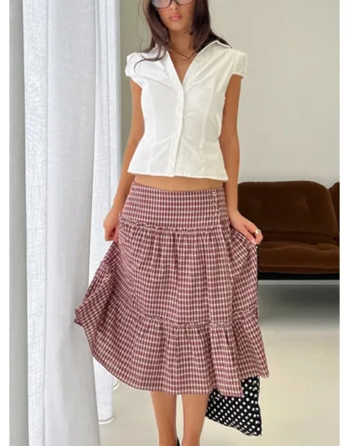 Cascades Low Rise Midi Skirt