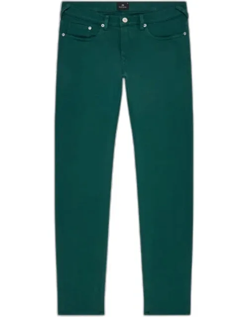 Tapered-fit Garment-dyed Organic Cotton-stretch Jeans