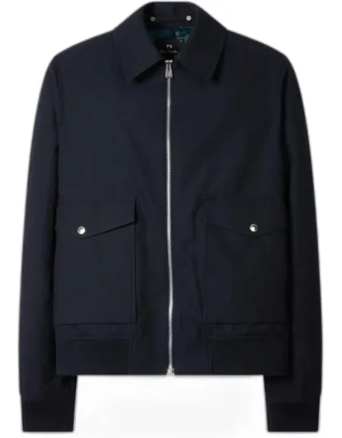 Cotton And Wool-blend Textured Jacket