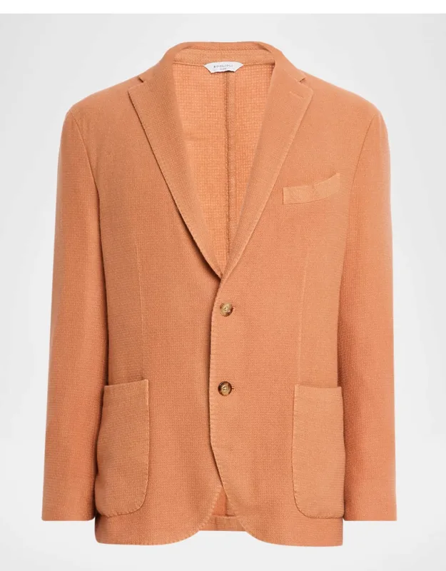 Textured Cashmere Two-button Blazer