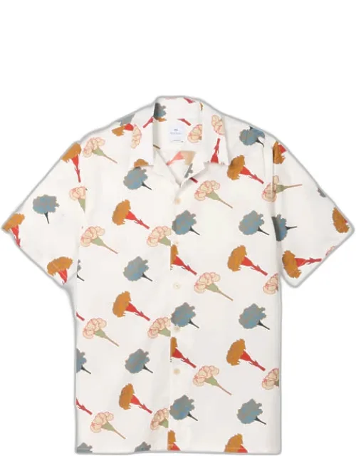 Carnation Print Short-sleeve Shirt