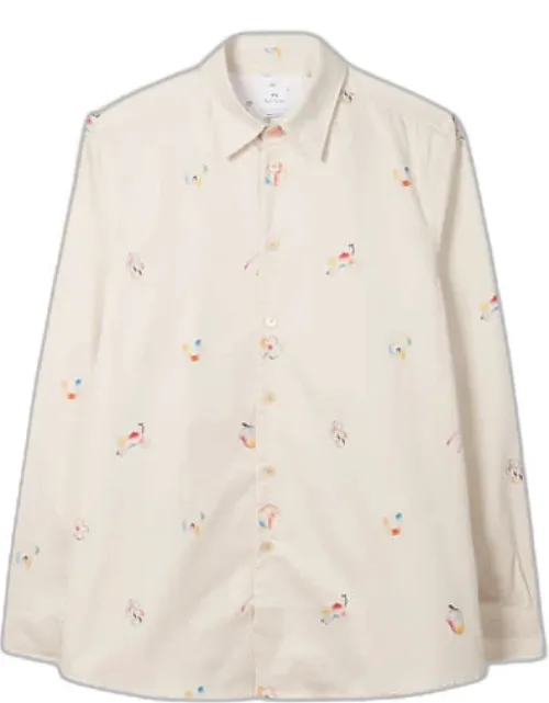 Cotton 'lucky Charm' Print Shirt