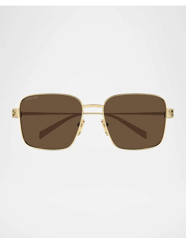 Block Bending 54mm Square Metal Sunglass