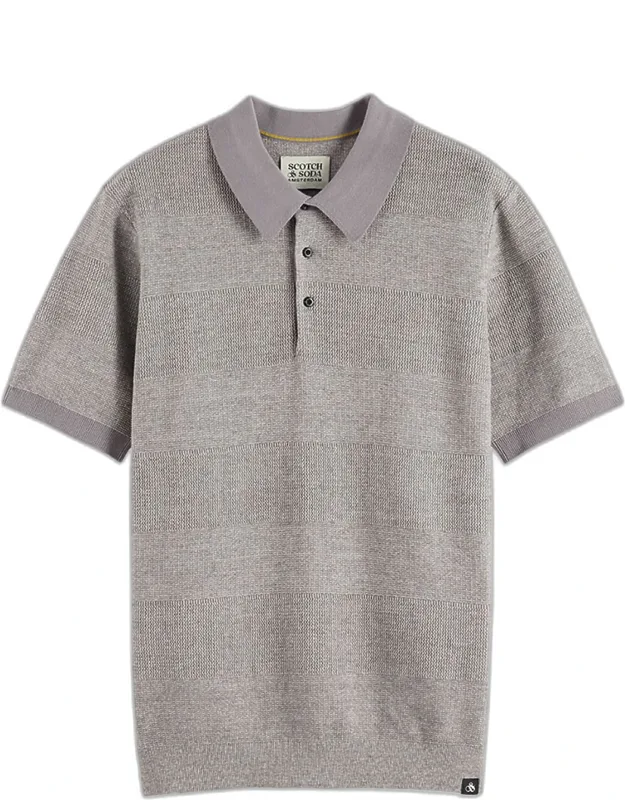 Cotton Knit Tonal Stripe Classic-fit Polo Shirt