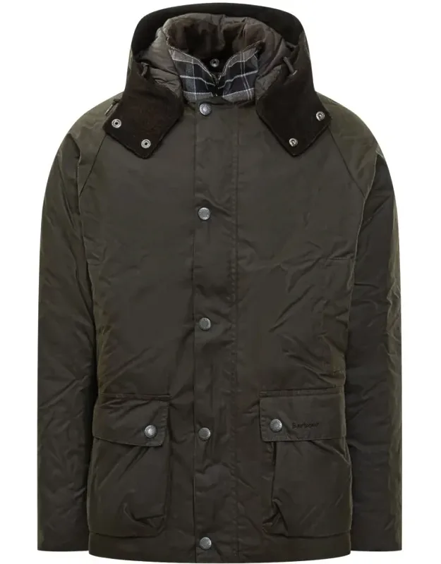 Waxed Jacket With Velvet Collar
