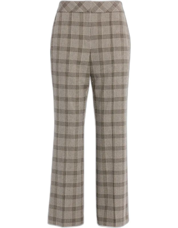Plaid Bootcut Pants