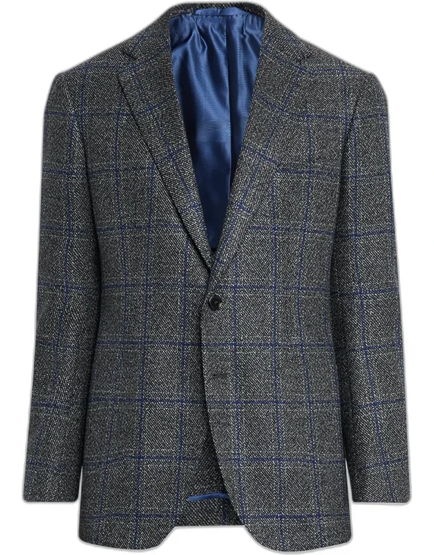 Windowpane Wool Two-button Jacket