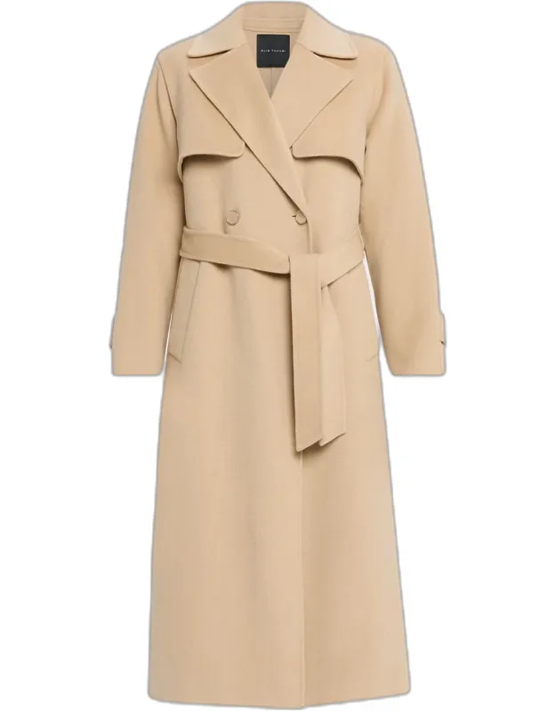The Ren Wool Double-breasted Trench Coat