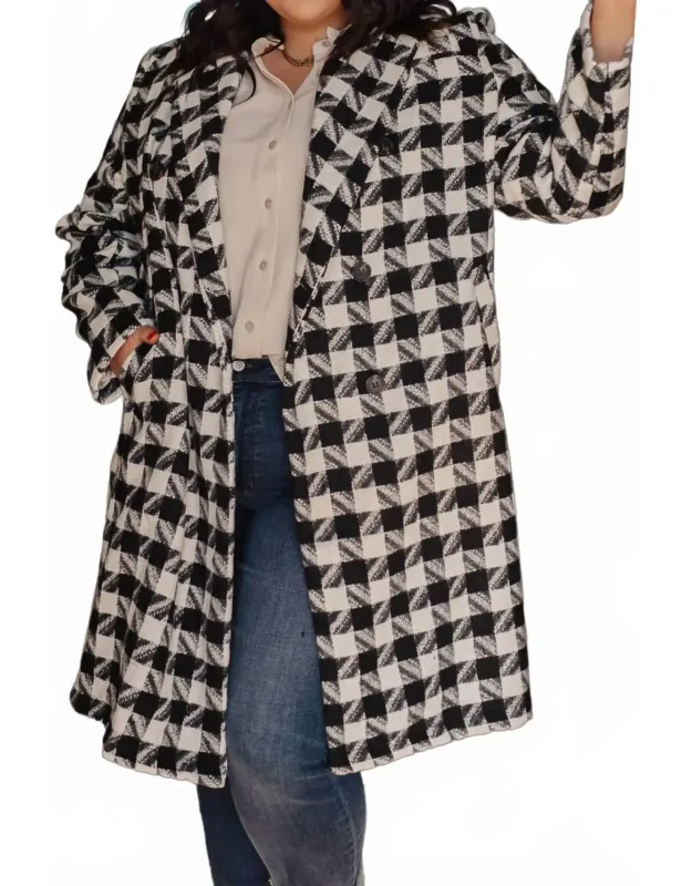 Monochromatic Moment Plaid Coat