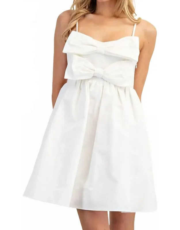 Bow Front Sleeveless Mini Dress