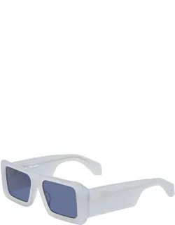Sunglasses Square Full Rim, Teal Frame And Dark Grey Lens
