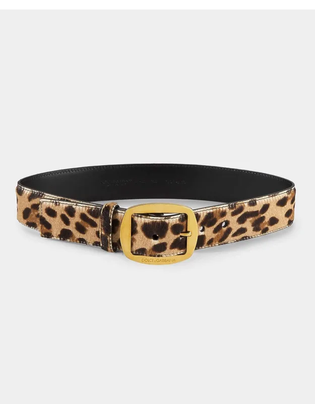 Leopard-print Belt