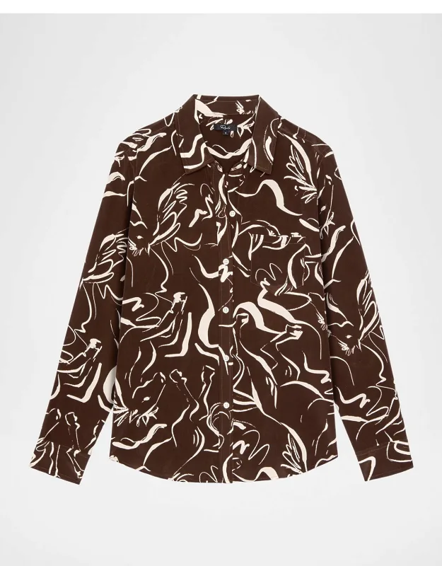 Silk Long-sleeve Blouse