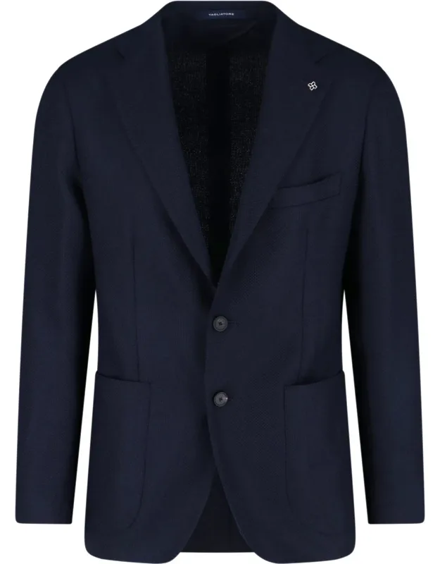 Blazer In Virgin Wool With Classic Lapels