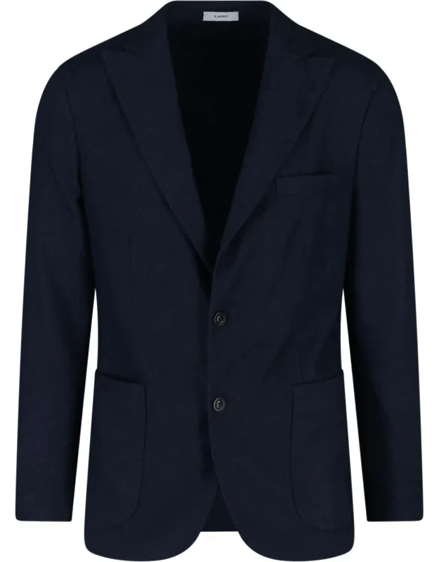 Single-breasted Wool Blend Blazer