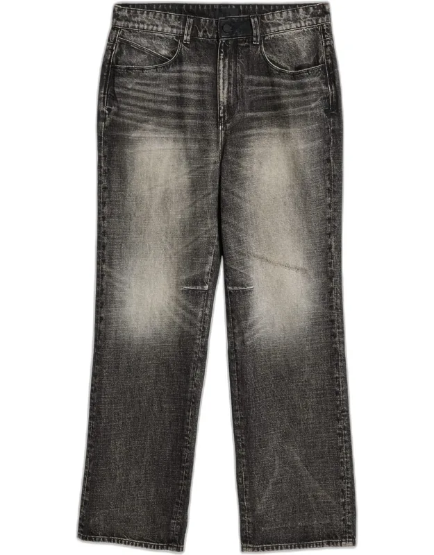 Distressed Straight-leg Jeans
