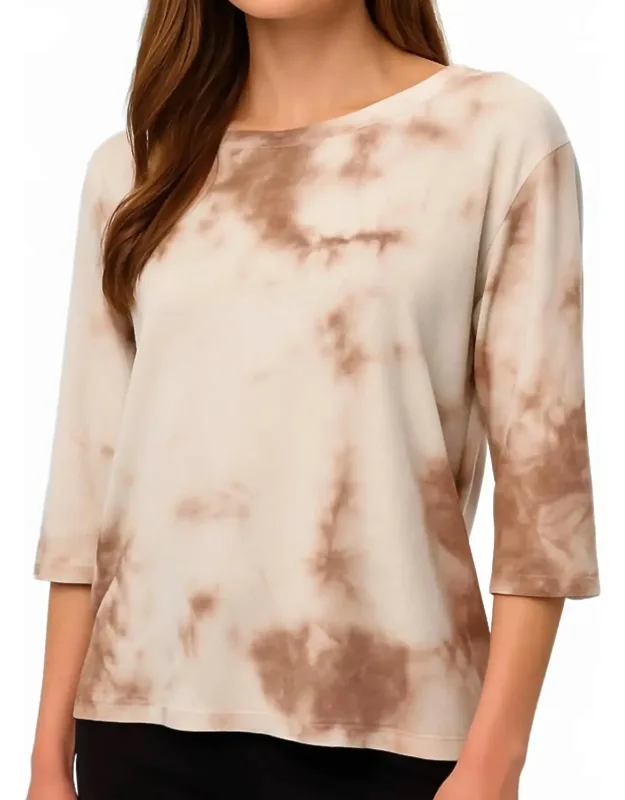 Tie Dye Scoop Neck Top