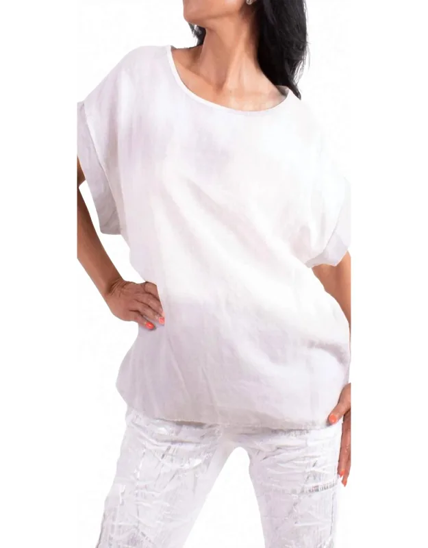 Rimini Linen Short Sleeve Blouse