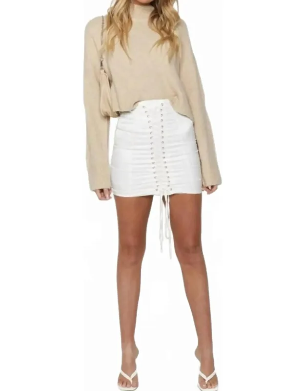 Mock Neck Cropped Knit Sweater