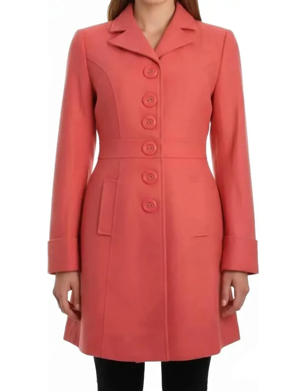 Single-breasted Button-down Walker Coat