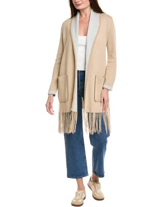Long Fringe Cashmere-blend Cardigan