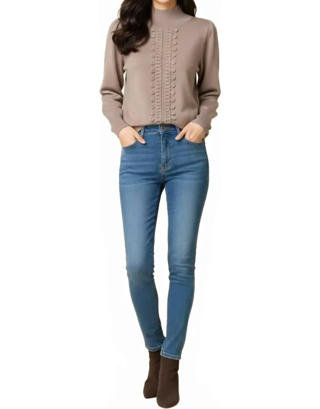 Mock Neck Knit Sweater