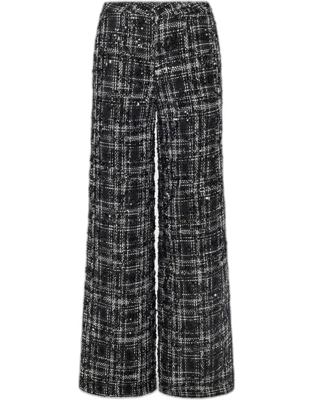 Sequined Tweed Trousers
