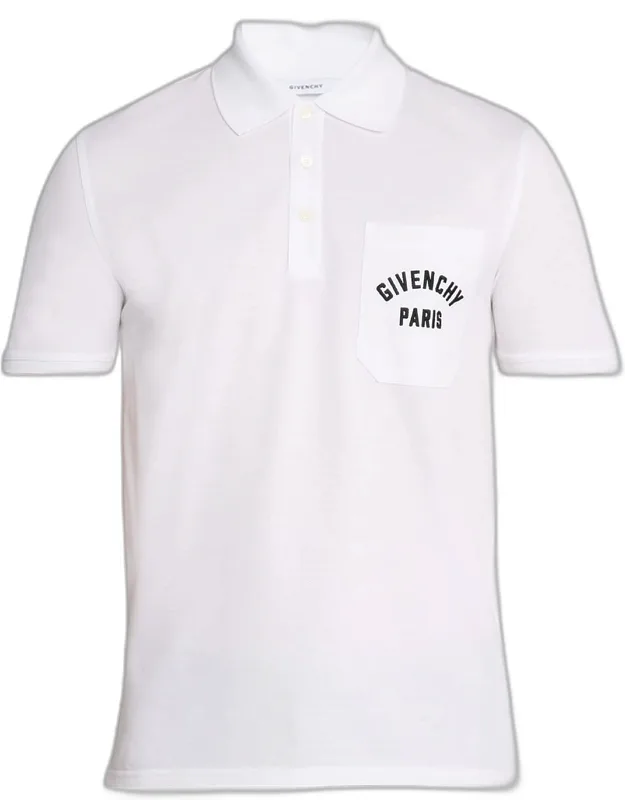 Cotton Pique Polo Shirt With Logo Pocket