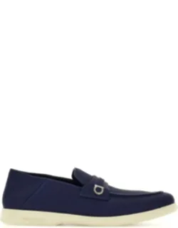 Gancini Plaque Leather Loafers