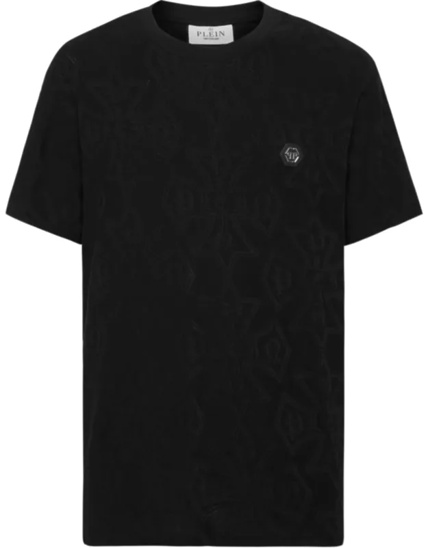 Round Neck Jacquard T-shirt