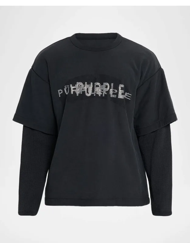 Sequin Logo Long Sleeve T-shirt