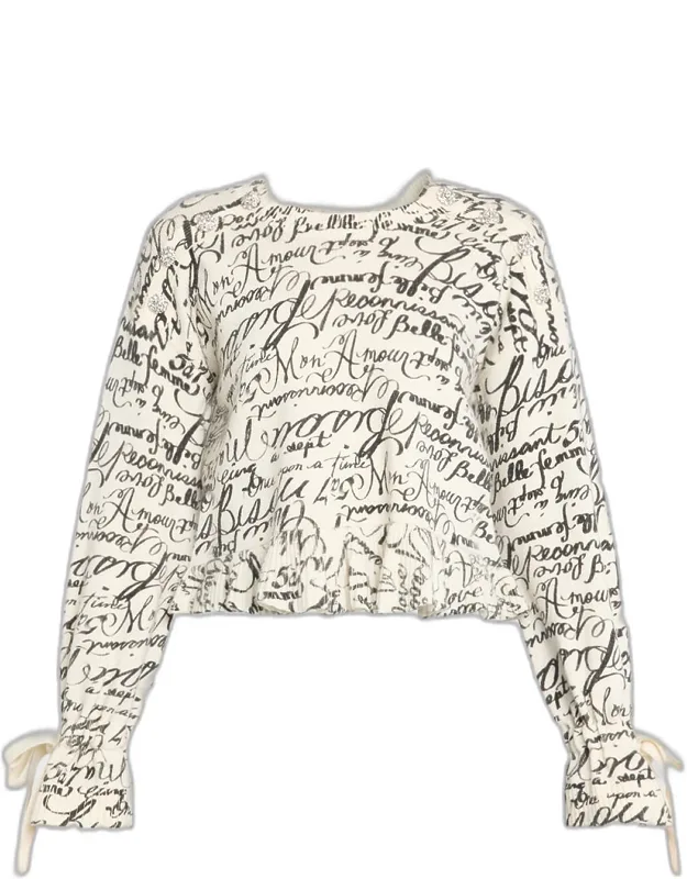 Cropped Love Journal Sweater