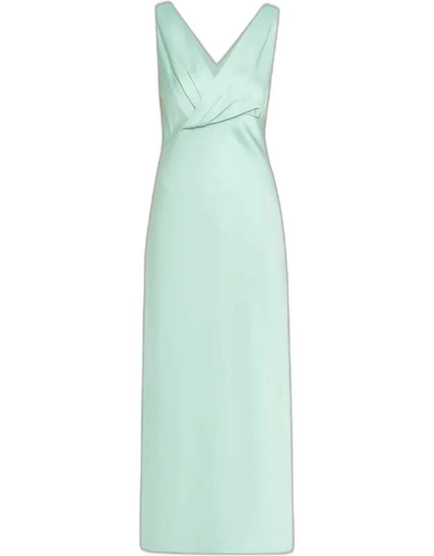 Sleeveless Bias-cut Maxi Dress