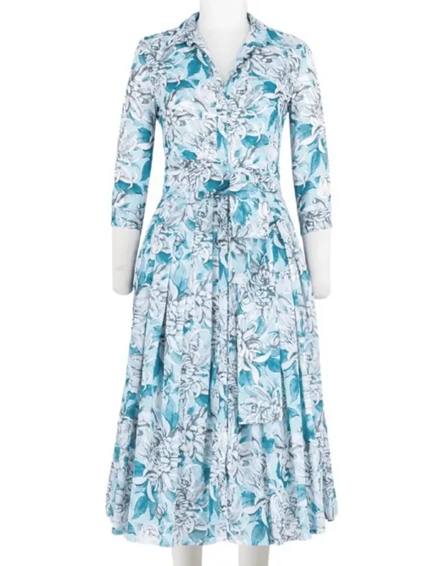 Chrysanthemum Flower Long Dress