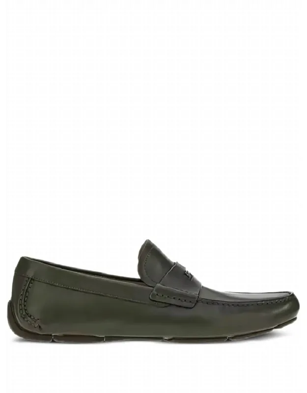 Penny-slot Leather Loafers