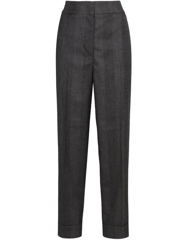 Straight Trousers In Wool