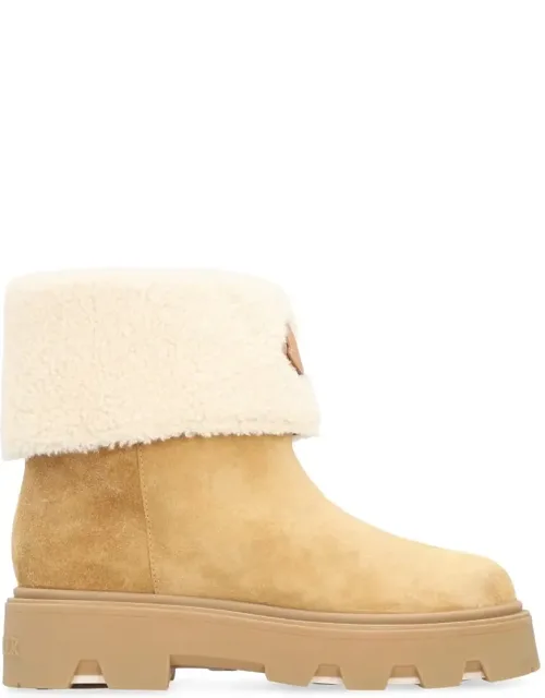 Aurea Ankle Boots In Suede And Shearling