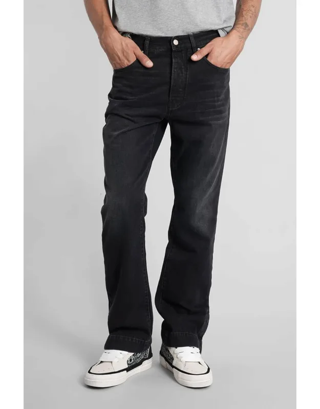 Jeans With Button And Zip Closure And Vintage Effect