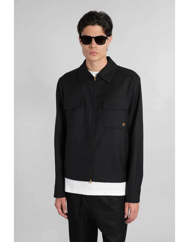 Casual Jacket With Classic Collar And Double Zip Closure