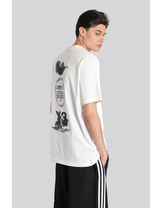T-shirt With Round Neck And Back Print